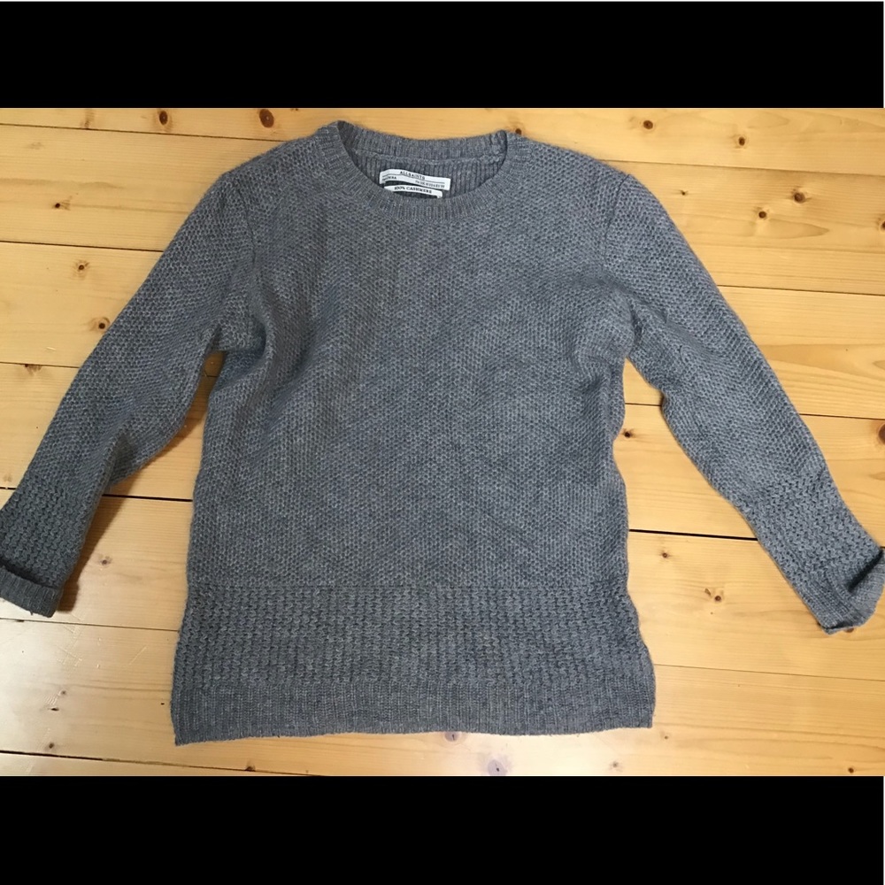 All saints cashmere grey sweater